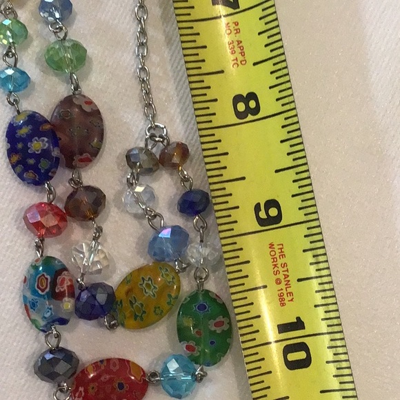 Colorful 2 tiered and 3 tired necklaces - Picture 3 of 10
